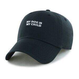 Lifestyle Adult My Dog Is My Child Cotton Baseball Cap Hats- Black NEW